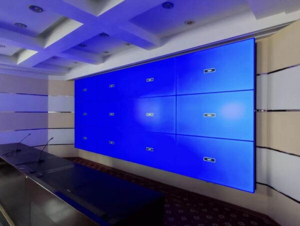 lcd video wall screen in a meeting room