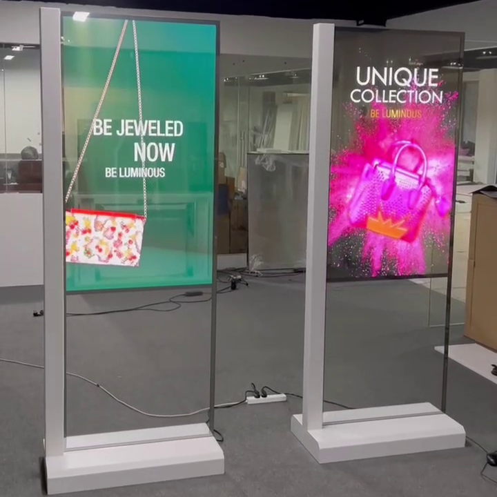 55 inch oled transparent display featured for shop windows