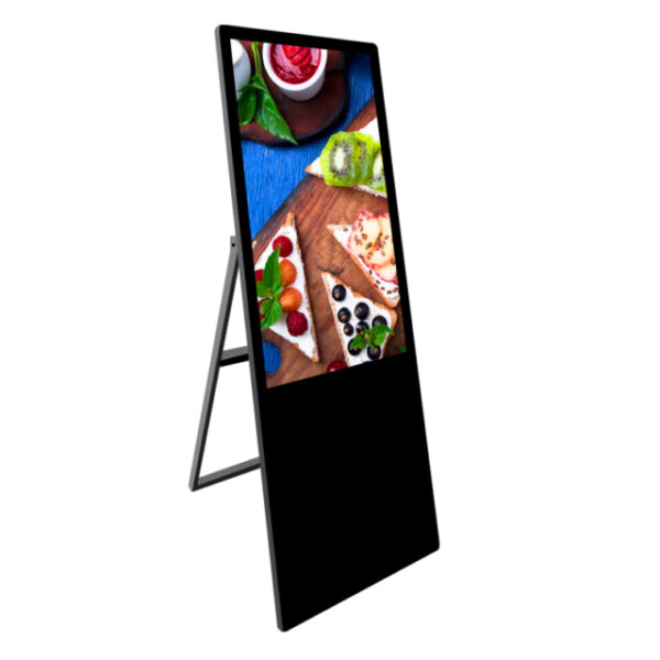 LCD Poster Stand with a back bracket