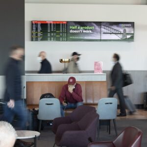digital signage at the airport